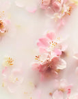 Delikatne kwiaty sakura na mlecznym tle symbolizujące rituals balsam do rąk sakura