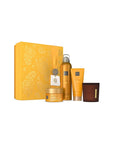 Zestaw prezentowy Rituals Mehr dla firm z kosmetykami i świecą w eleganckim złotym opakowaniu