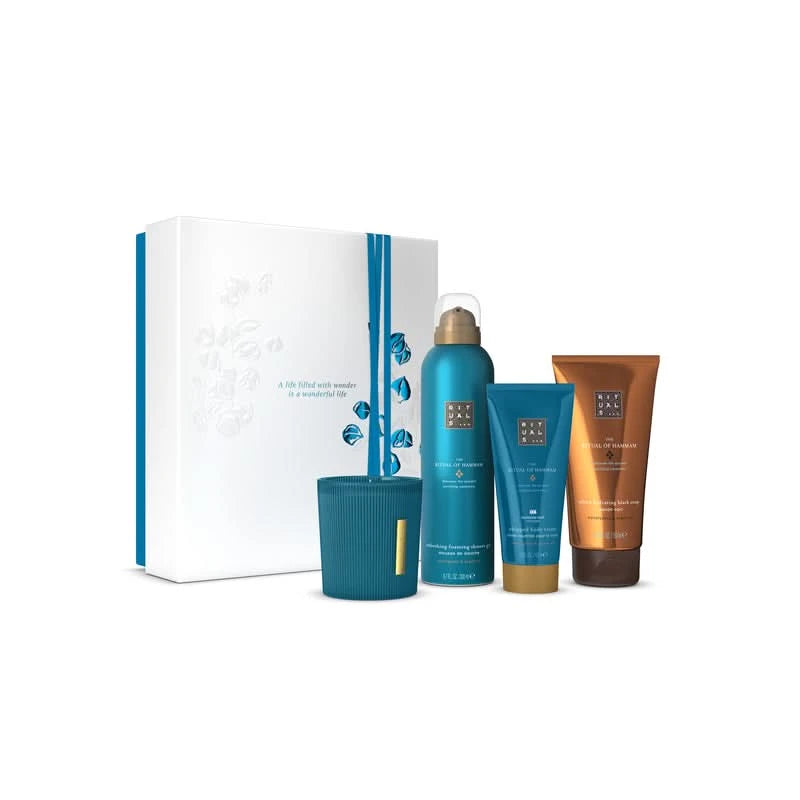 The Ritual of Hammam zestaw upominkowy Rituals z kosmetykami i świecą do relaksu