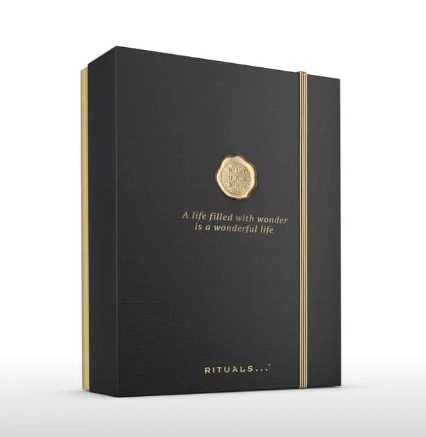 Elegancki czarny zestaw podarunkowy kosmetyki Rituals dla firm z złotymi detalami