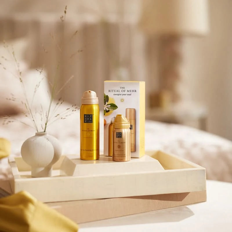 Zestaw podarunkowy Rituals z pianką do ciała rituals b2b w eleganckim złotym opakowaniu