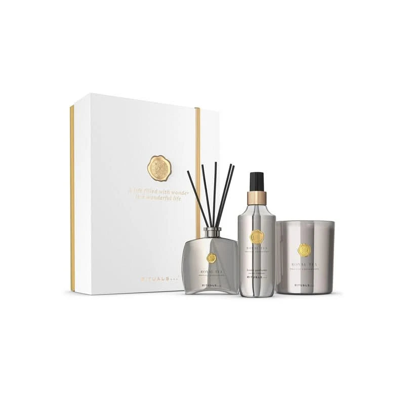 Rituals private collection royal tea zestaw upominkowy z świecą, dyfuzorem i mgiełką zapachową