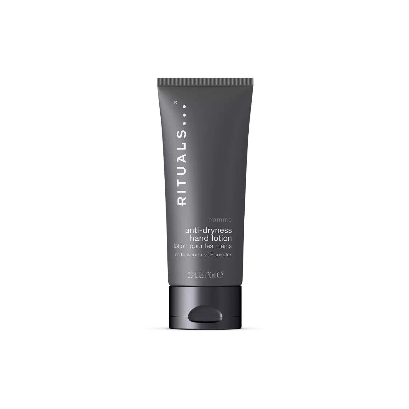 Profesjonalny balsam do rąk dla biznesu Rituals w czarnej tubce na suche dłonie