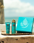 Zestaw prezentowy Rituals Karma mini z kremem i pianką do ciała w turkusowym opakowaniu