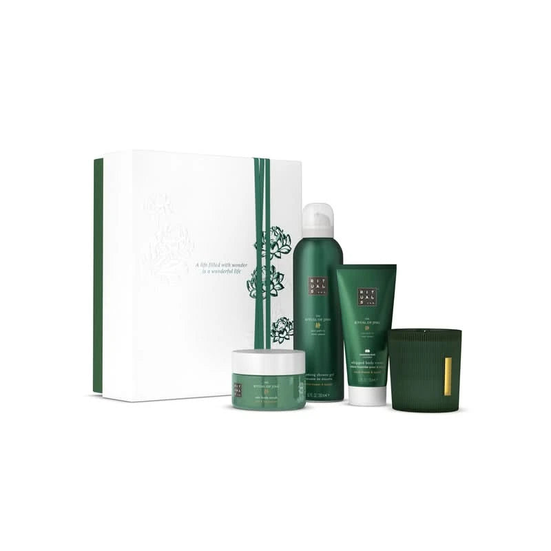 Zestaw upominkowy Rituals dla firm z kremem, pianką, balsamem i świecą w eleganckim opakowaniu