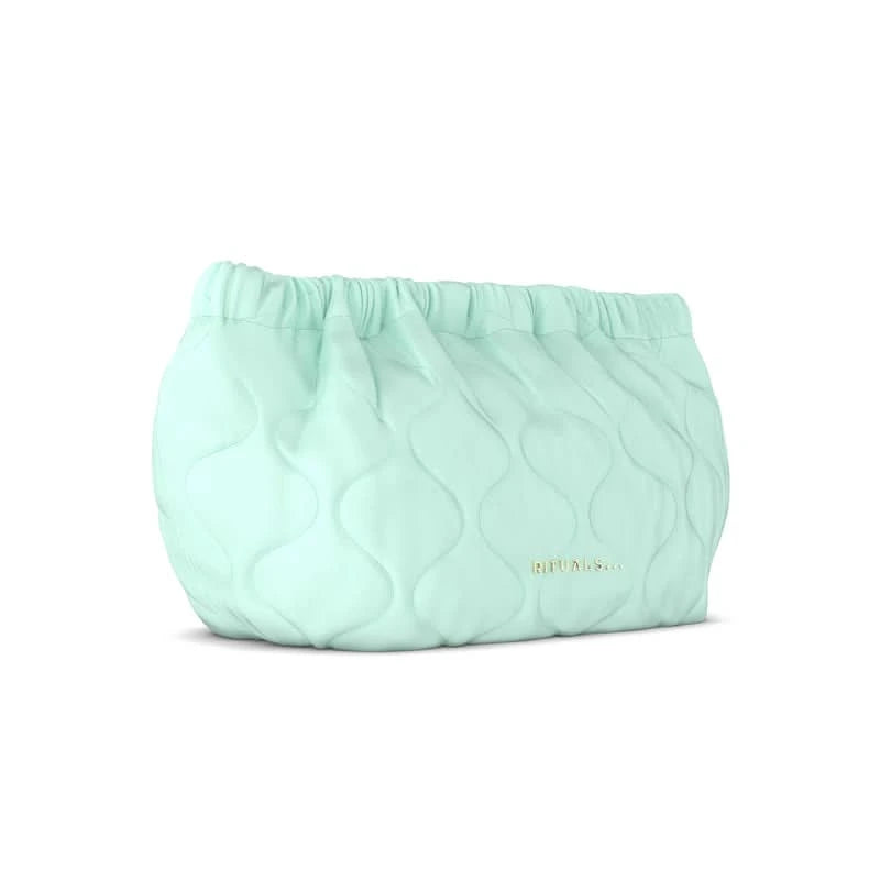 Miętowa kosmetyczka z pikowanym wzorem w zestawie upominkowym Rituals dla firm