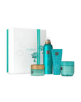 Zestaw upominkowy Rituals Karma dla firm z kosmetykami do pielęgnacji ciała w turkusowych opakowaniach