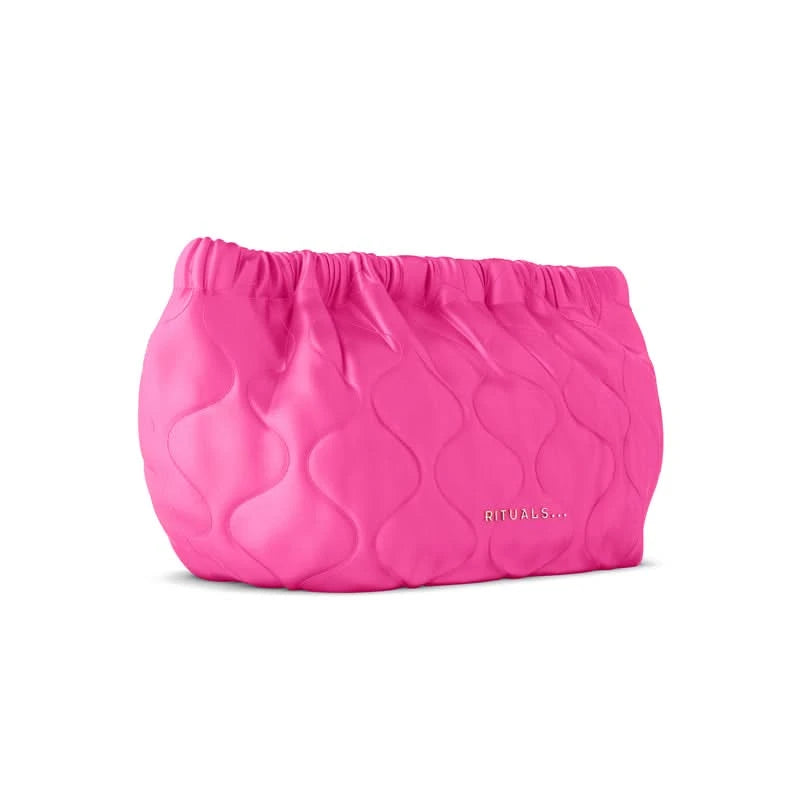 Różowa kosmetyczka z elastyczną krawędzią zestawu prezentowego Rituals Sakura dla firm